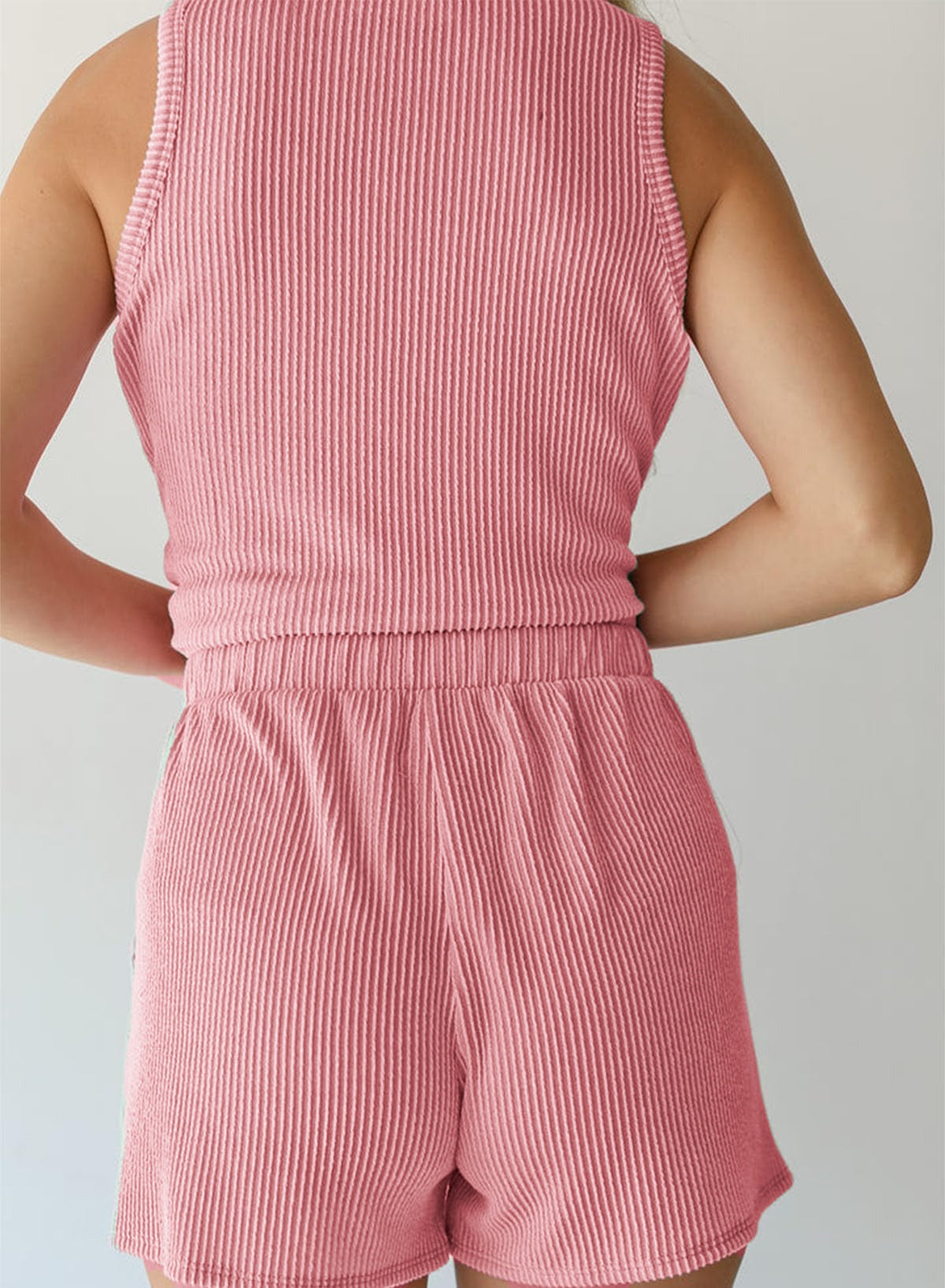Women's Summer Sleeveless Loungewear 2 Piece Outfits Shorts Sets