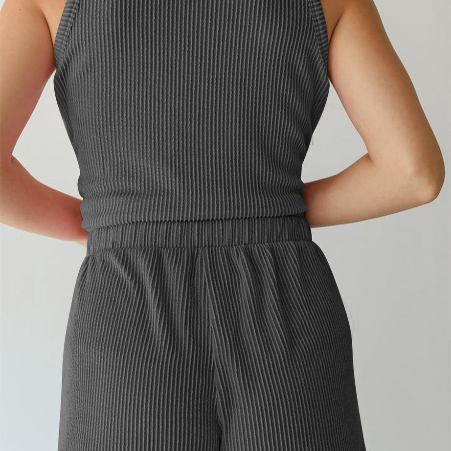 Women's Summer Sleeveless Loungewear 2 Piece Outfits Shorts Sets