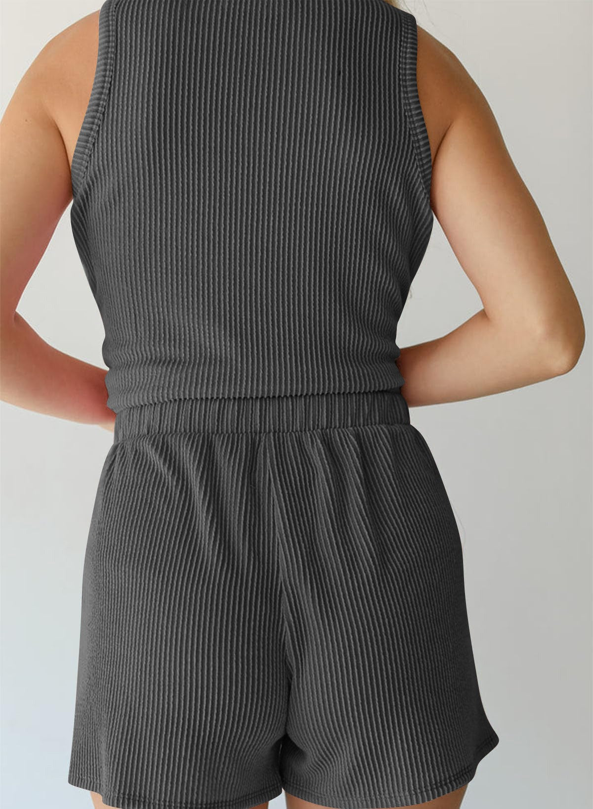 Women's Summer Sleeveless Loungewear 2 Piece Outfits Shorts Sets