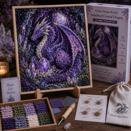 Mythic Dragon Realms 3D Fabric Poke Art Kit