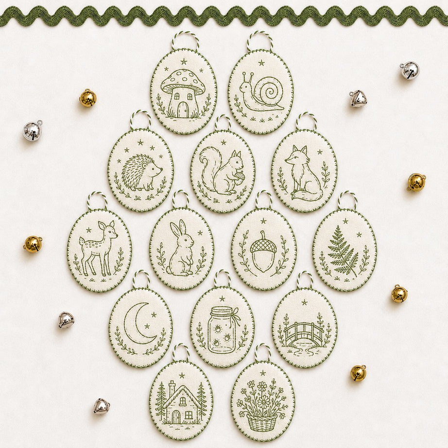 Beginner-Friendly DIY Heirloom Oval Embroidery Ornament Kit Collection