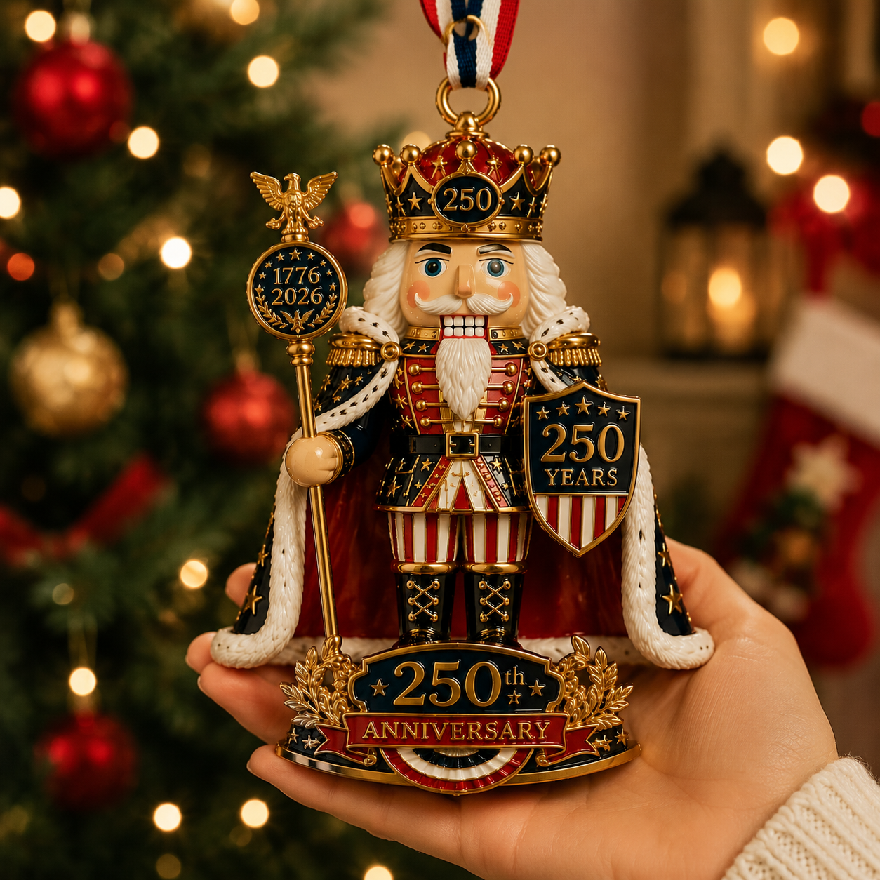Nutcracker-themed Christmas tree ornament