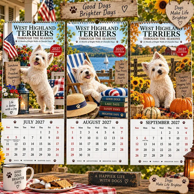 West Highland Terrier Wall Calendar