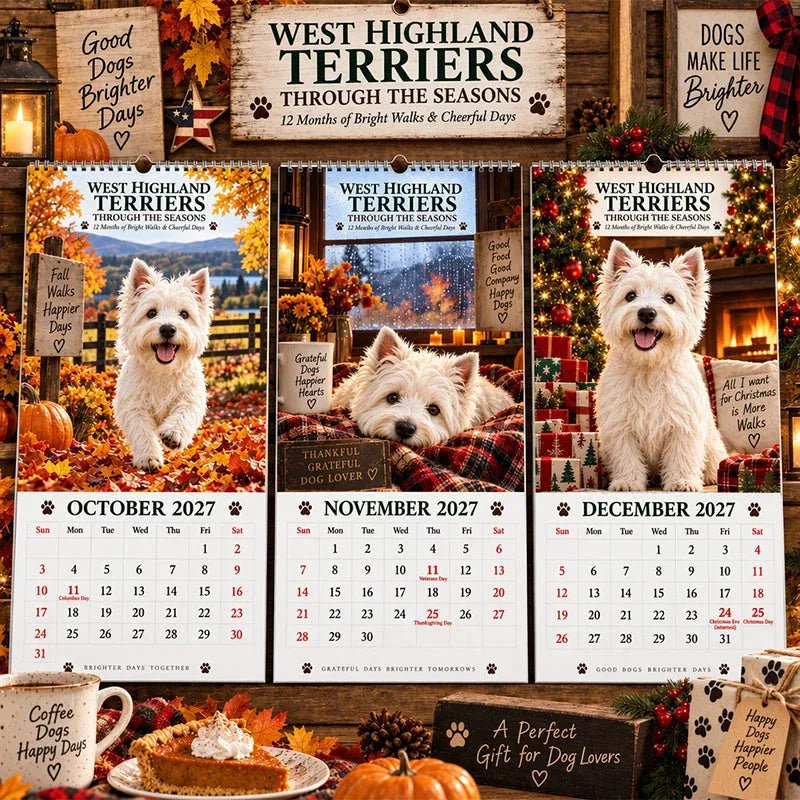 West Highland Terrier Wall Calendar