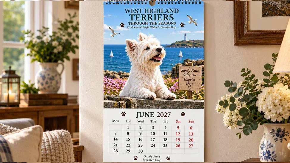 West Highland Terrier Wall Calendar