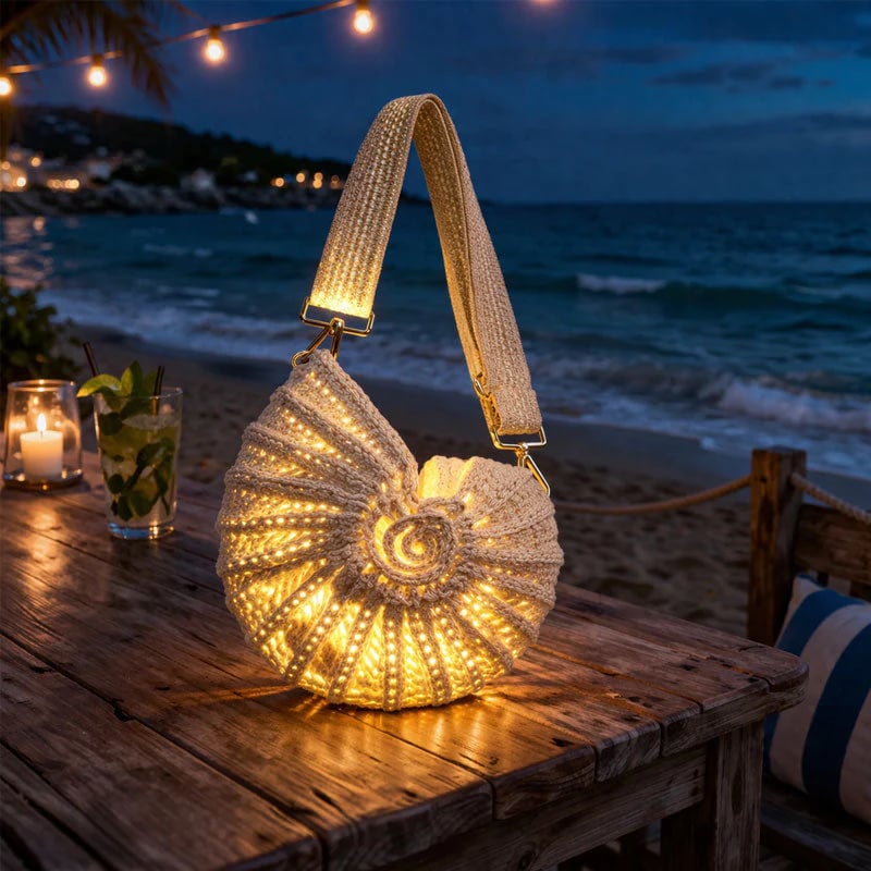 Radiant Nautilus Shell Bag  — Carry the Magic of the Deep Blue