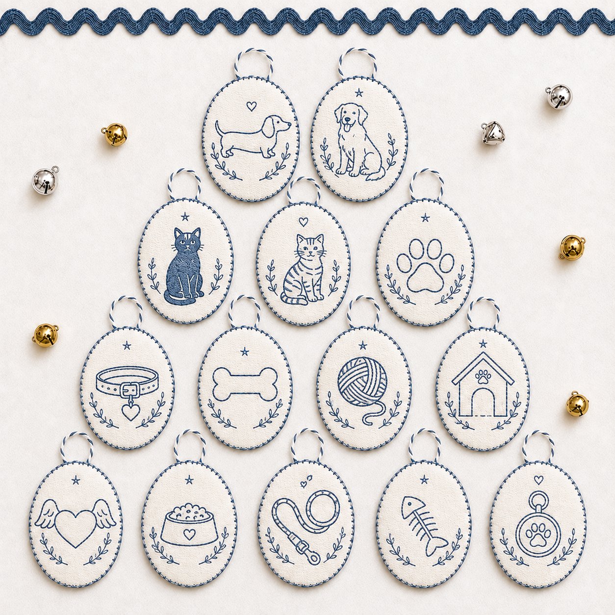 Beginner-Friendly DIY Heirloom Oval Embroidery Ornament Kit Collection