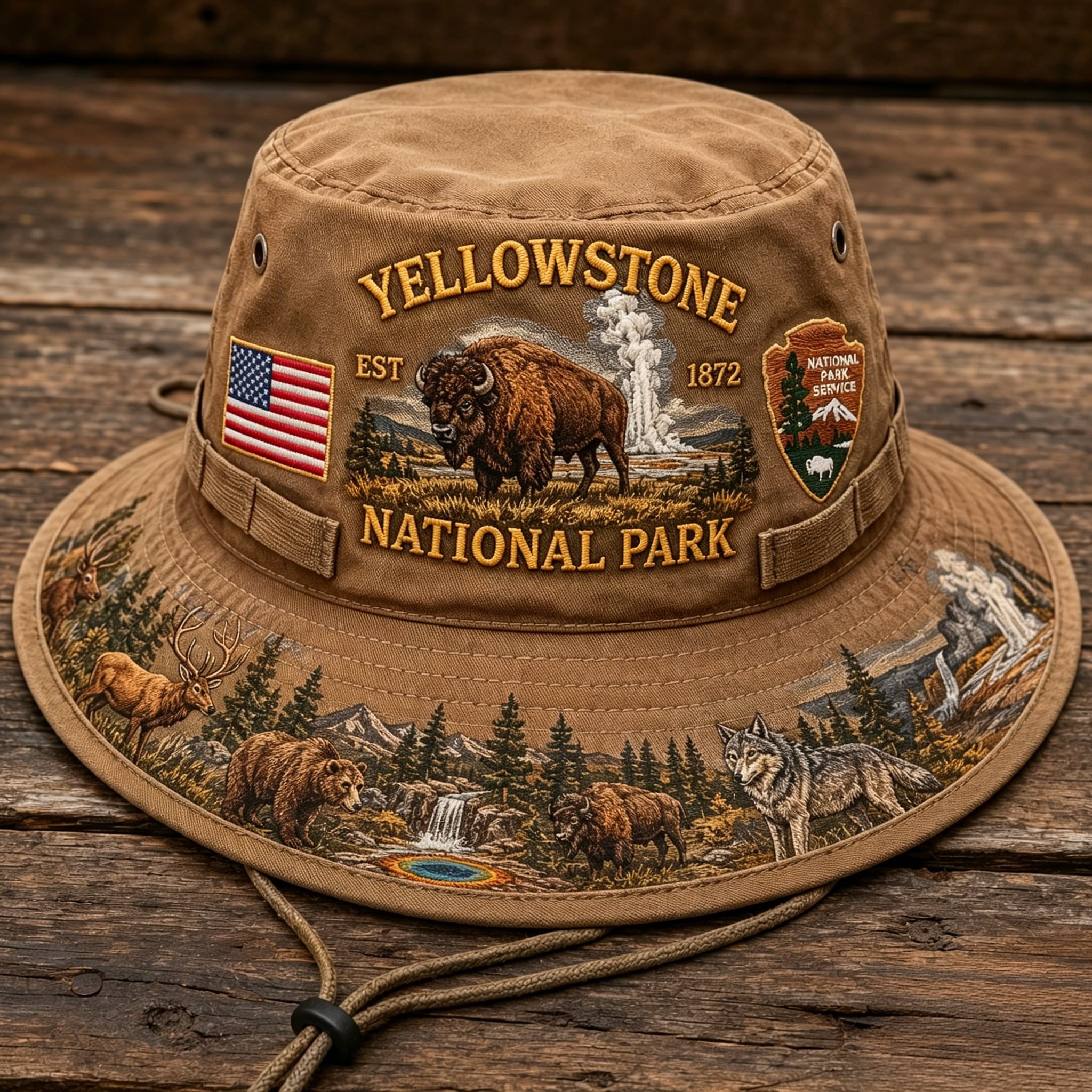 Yellowstone National Park Adventure Boonie Hat