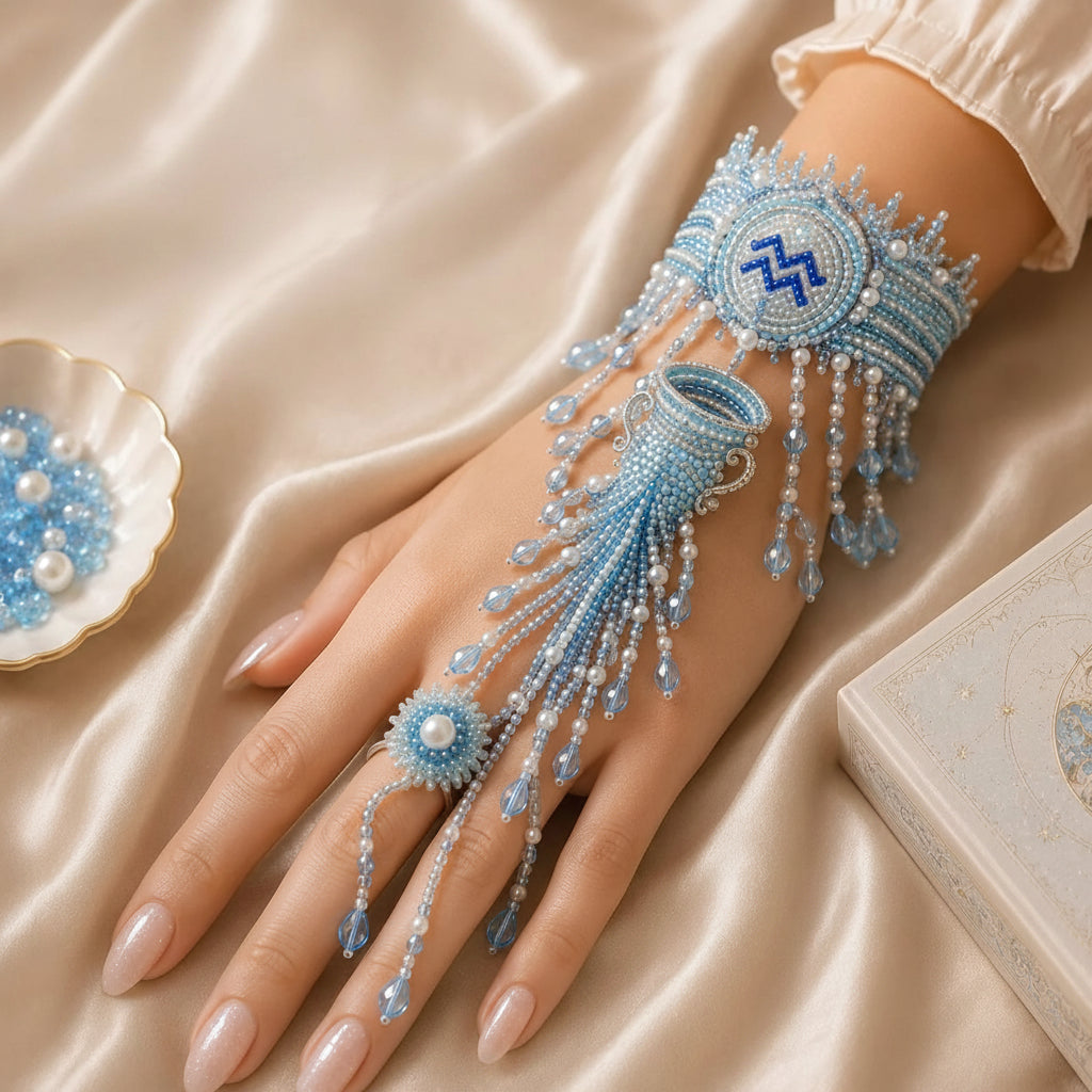 Zodiac DIY Beaded Hand Bracelet Kit