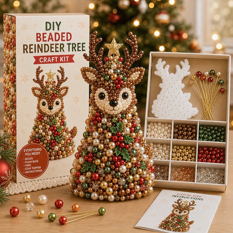 DIY Beaded Animal Christmas Tree Craft Kit