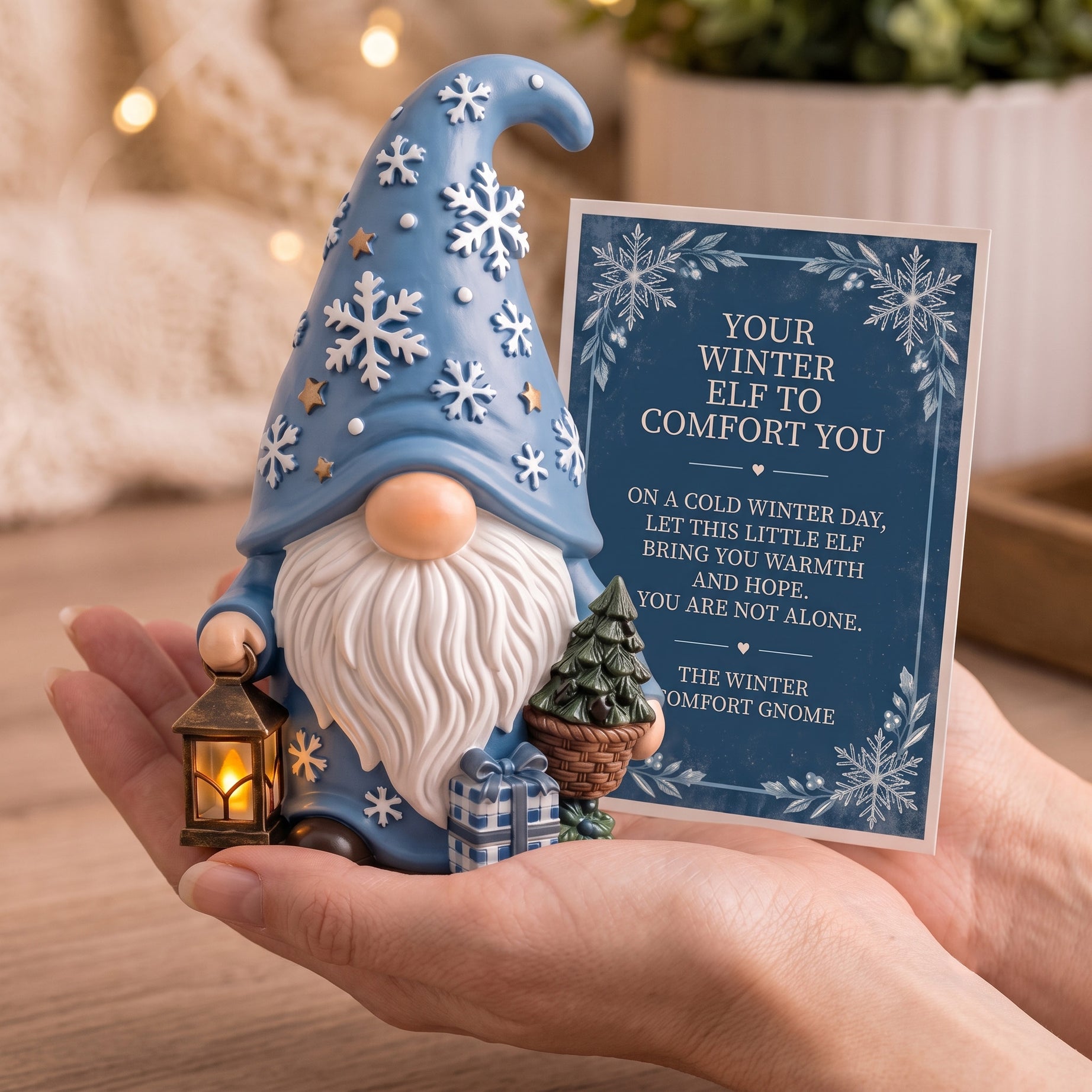 Comfort Gnome Figurine with Keepsake Blessing Card