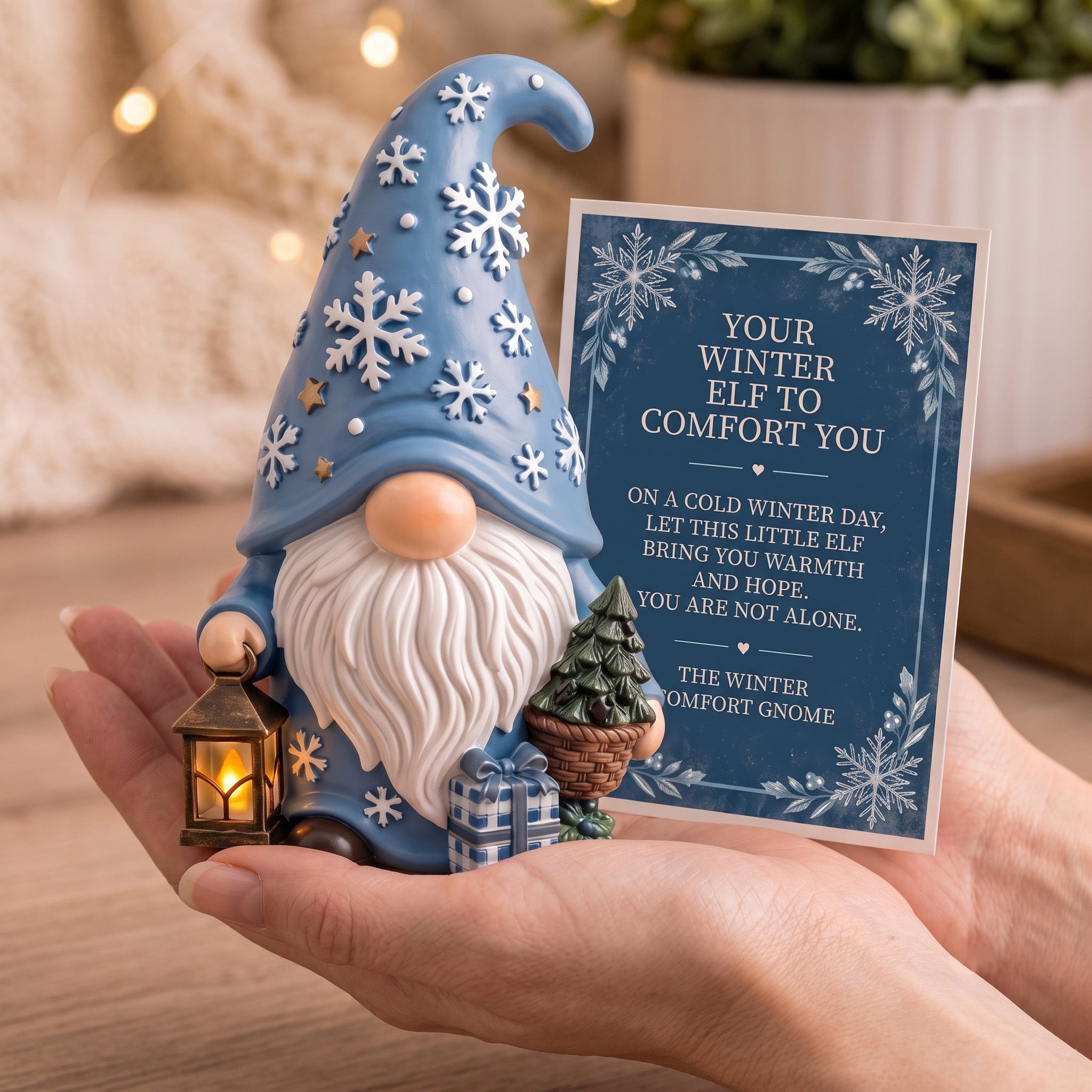 Comfort Gnome Figurine with Keepsake Blessing Card