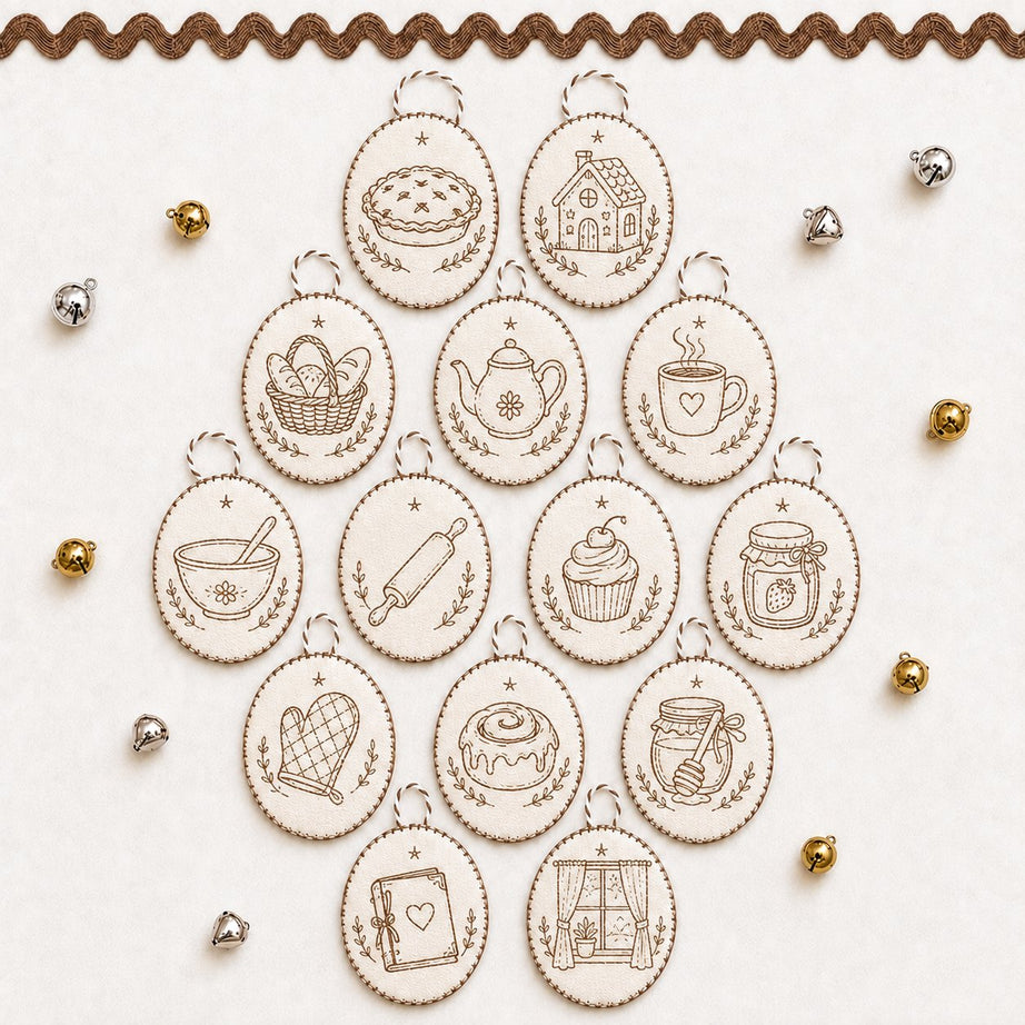 Beginner-Friendly DIY Heirloom Oval Embroidery Ornament Kit Collection