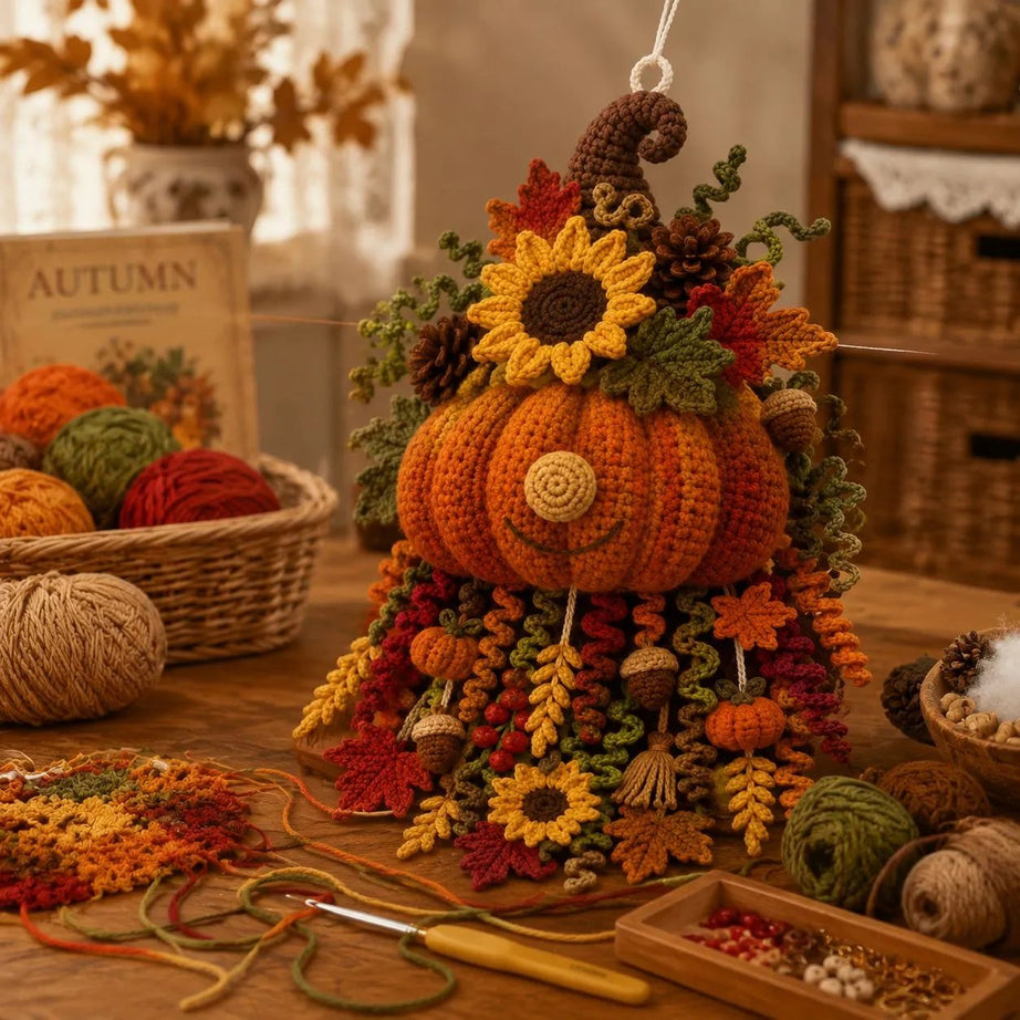 DIY Seasonal 3D Crochet Door Hanger Kit Collection