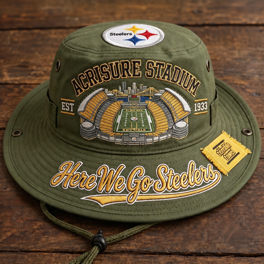 Here We Go Steelers Acrisure Stadium Boonie Hat