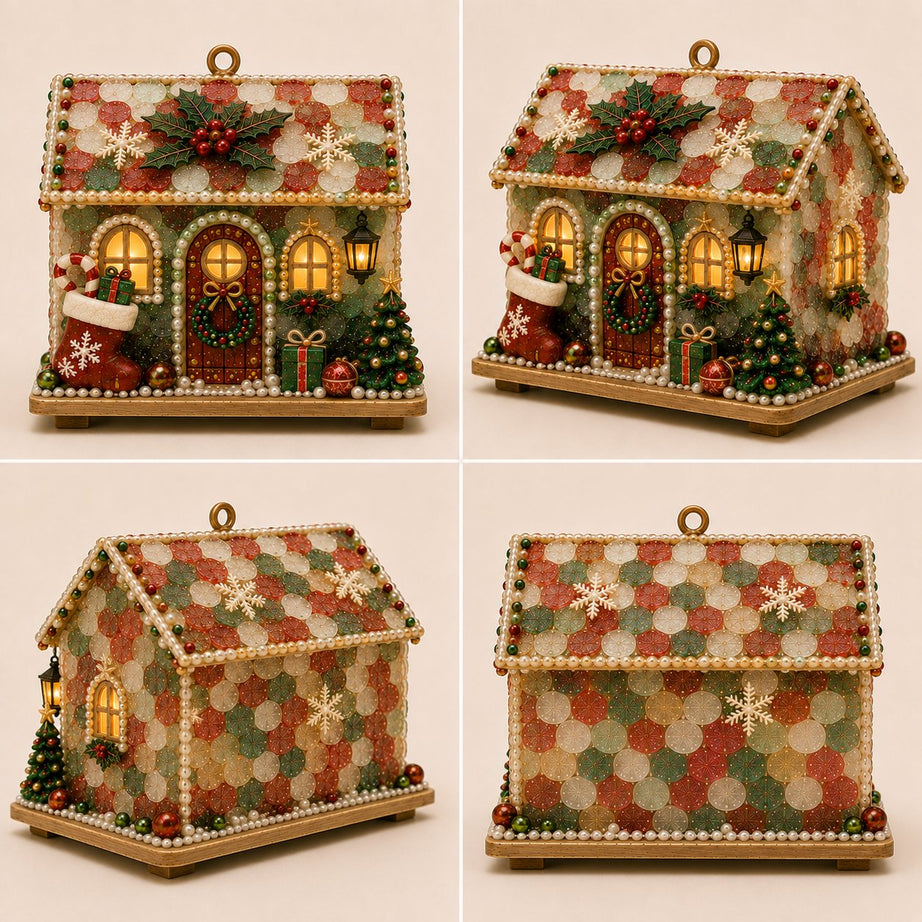 Beginner-Friendly DIY Glowing Coastal Glass-Style Christmas Cottage Kit Collection