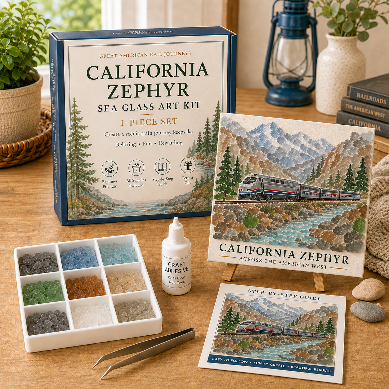 Great American Rail Journeys Sea Glass Art Kit