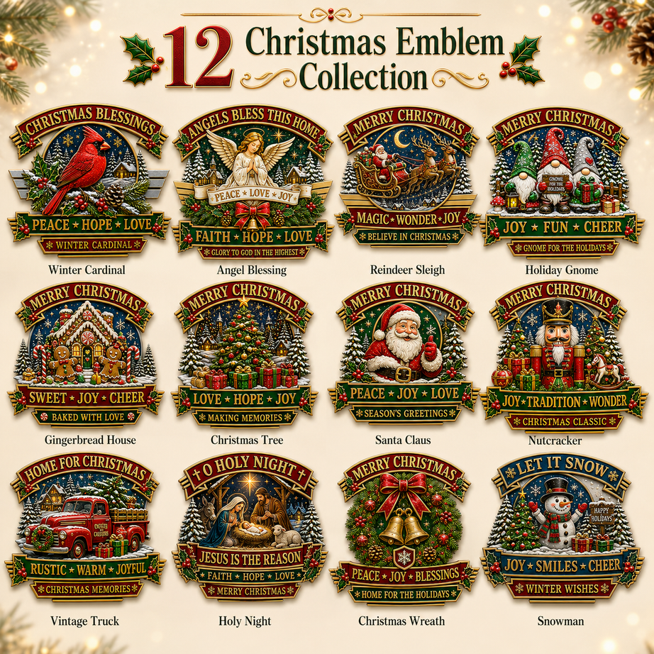 Christmas Vintage Metal Car Emblem