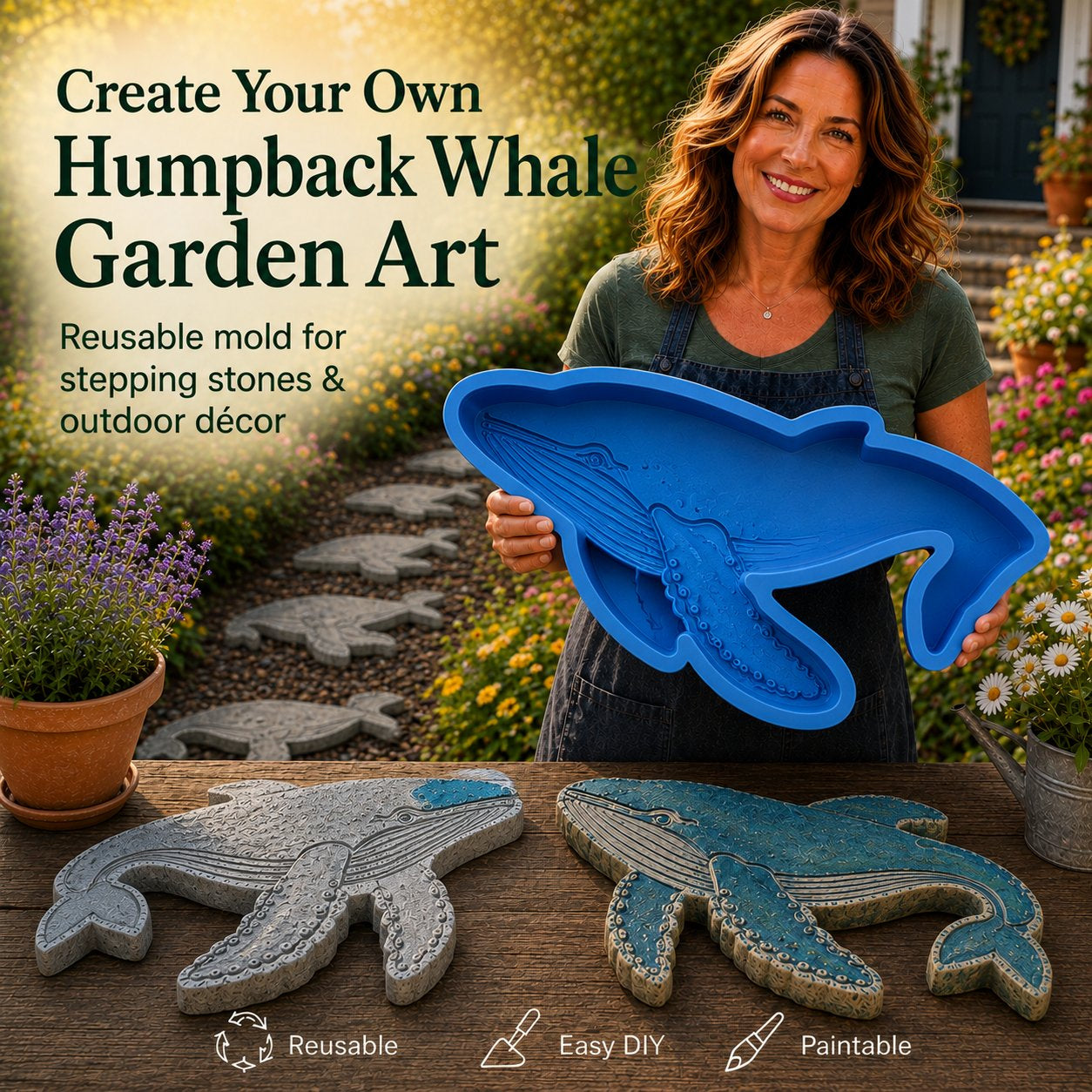 Reusable Ocean Theme Garden Art Mold