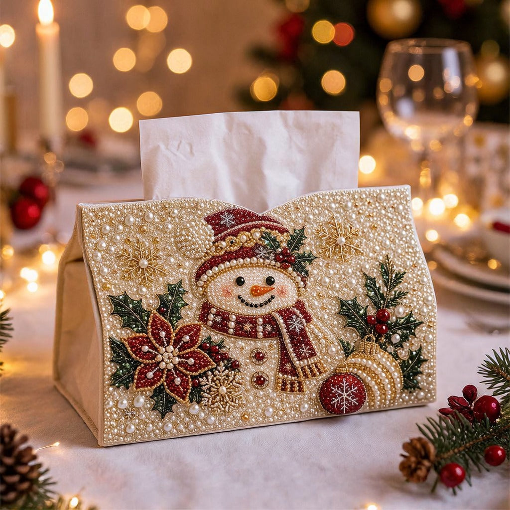 DIY Christmas Diamond Painting Tissue Box Special