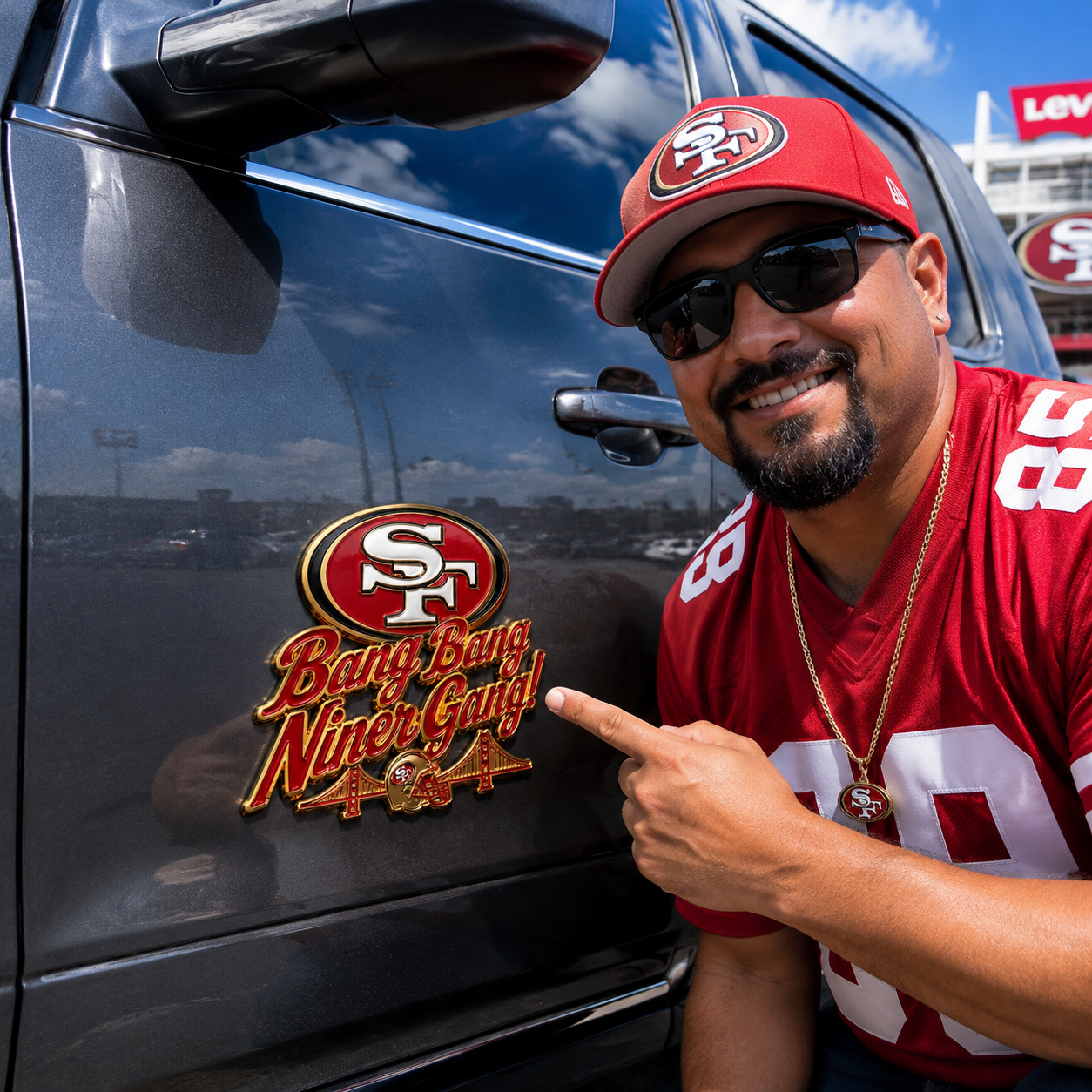 Bang Bang Niner Gang Car Emblem Metal Badge