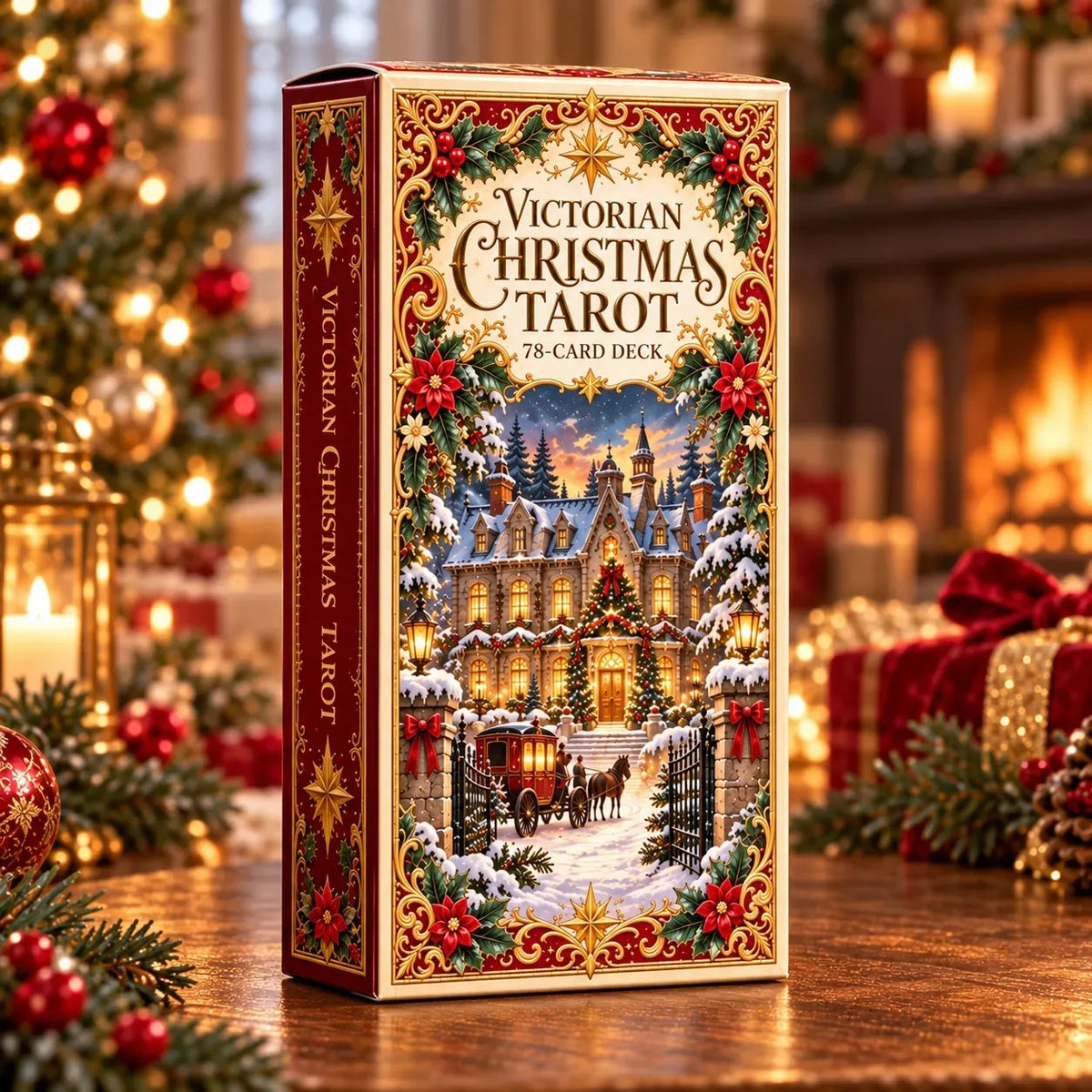 Victorian Christmas Tarot | Illustriertes Kartendeck mit 78 Karten und passender Schachtel