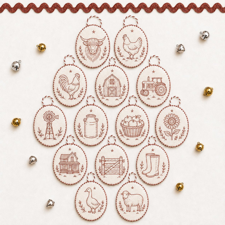 Beginner-Friendly DIY Heirloom Oval Embroidery Ornament Kit Collection