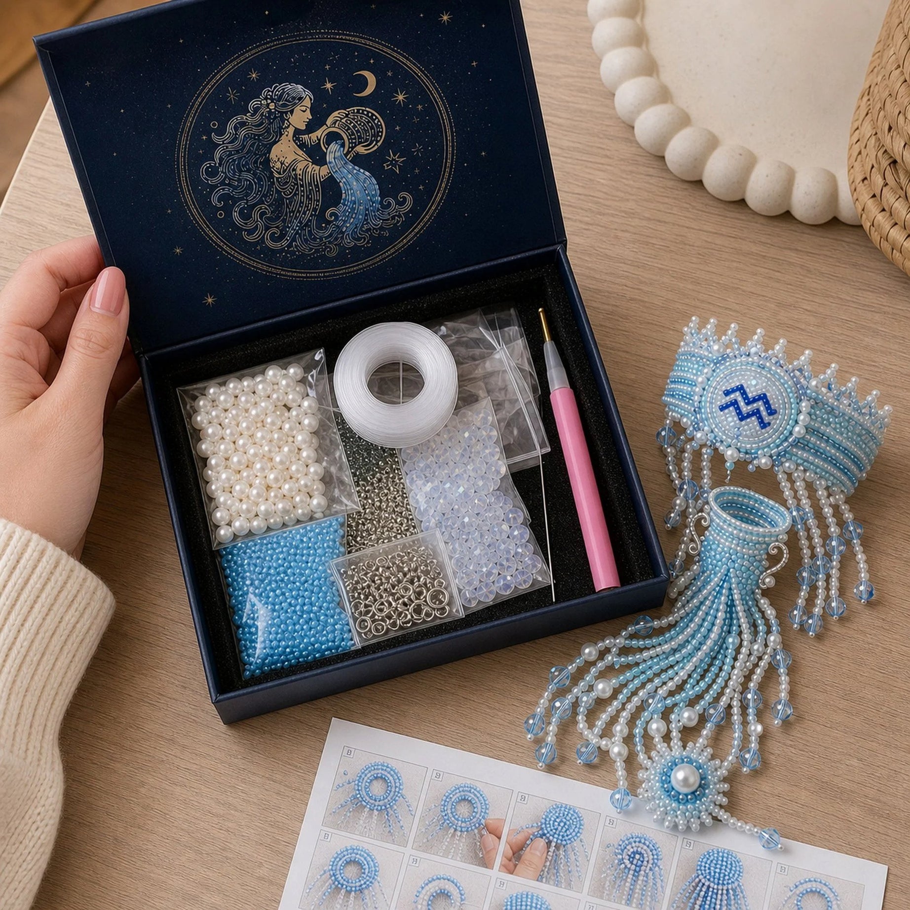 Zodiac DIY Beaded Hand Bracelet Kit