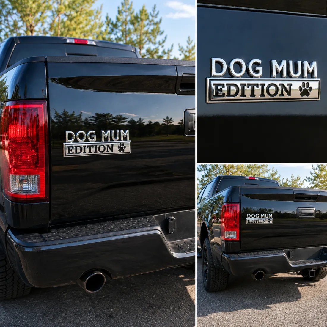 Dog Mum Edition Car Emblem Metal Badge