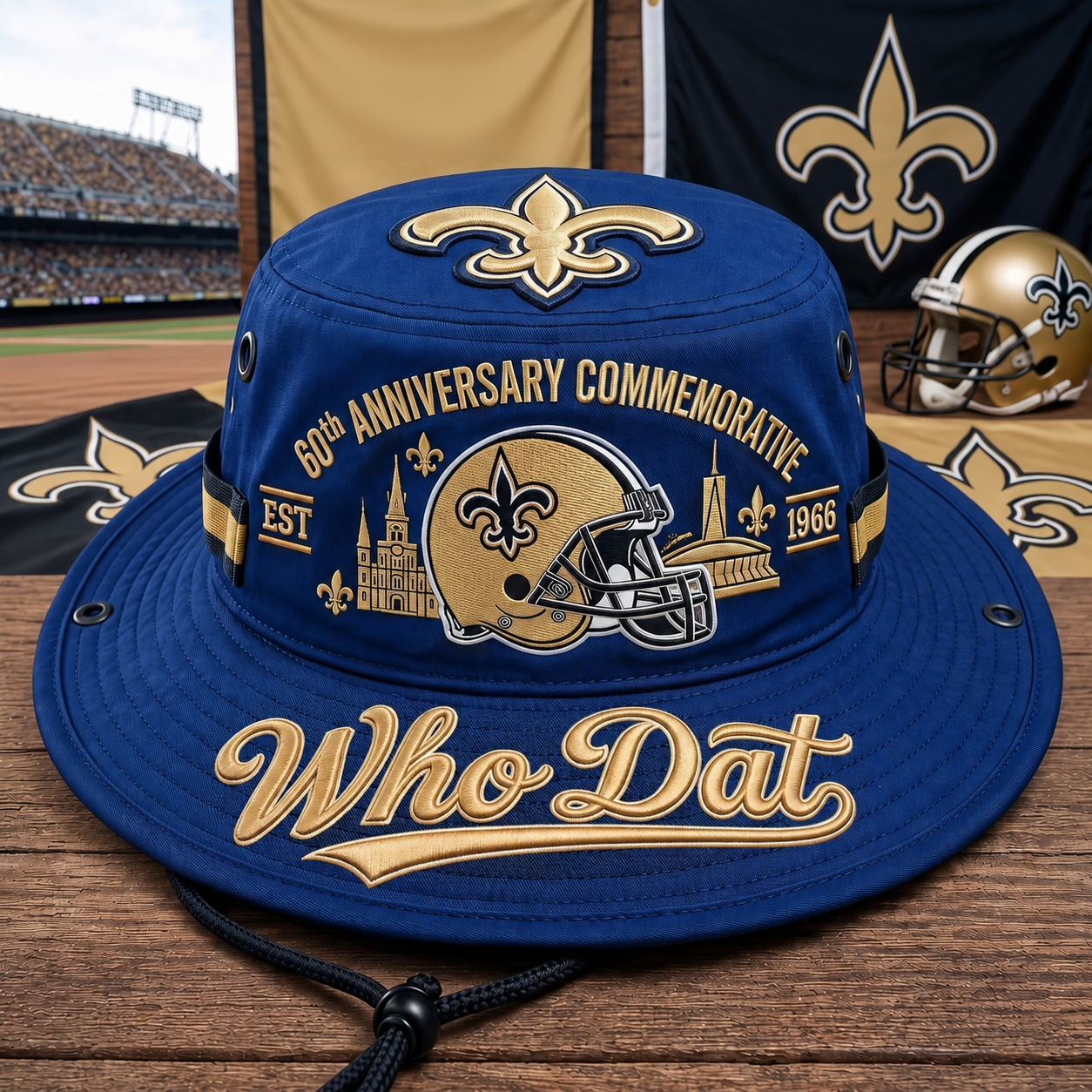 Who Dat 60th Anniversary commemorative Boonie Hat
