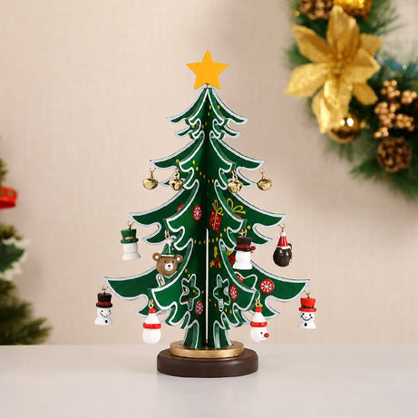 DIY Wooden Christmas Tree Ornament Set