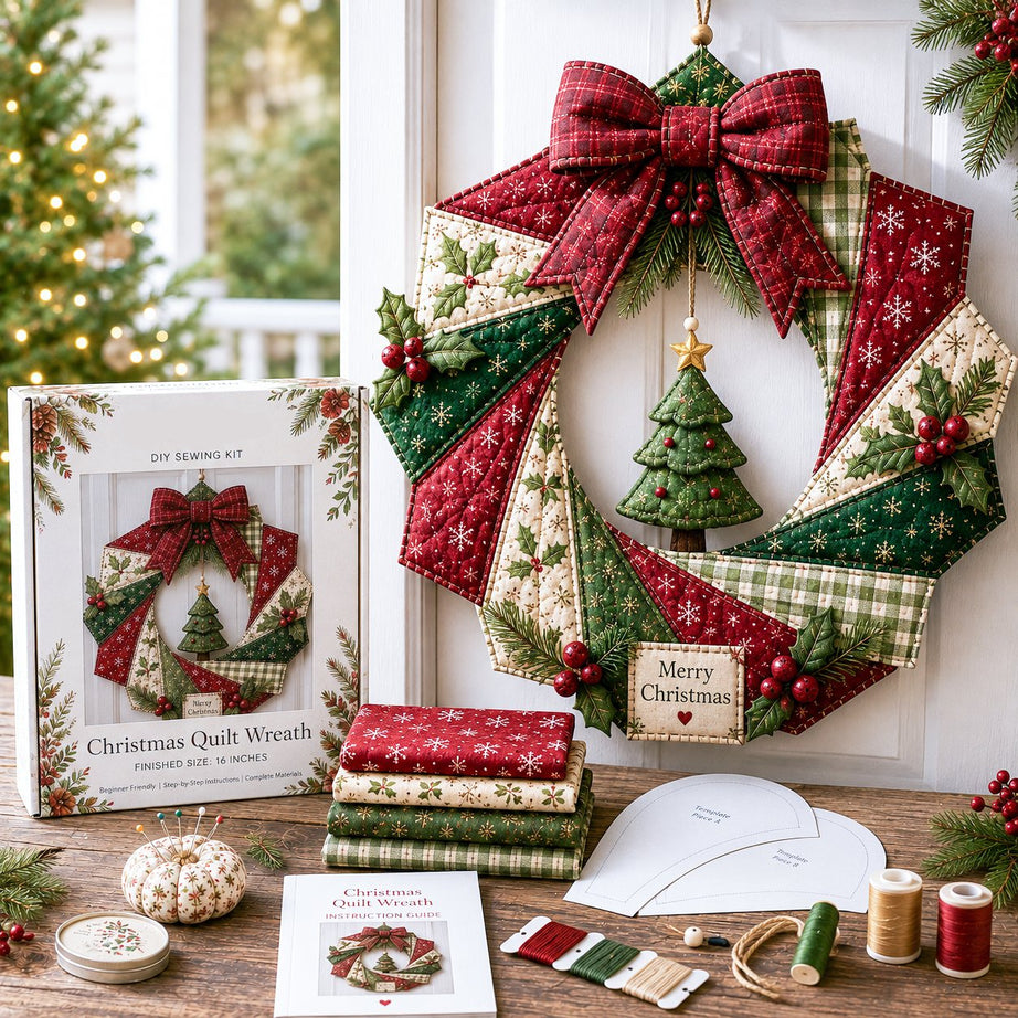 Christmas Fabric Wreath DIY Kit