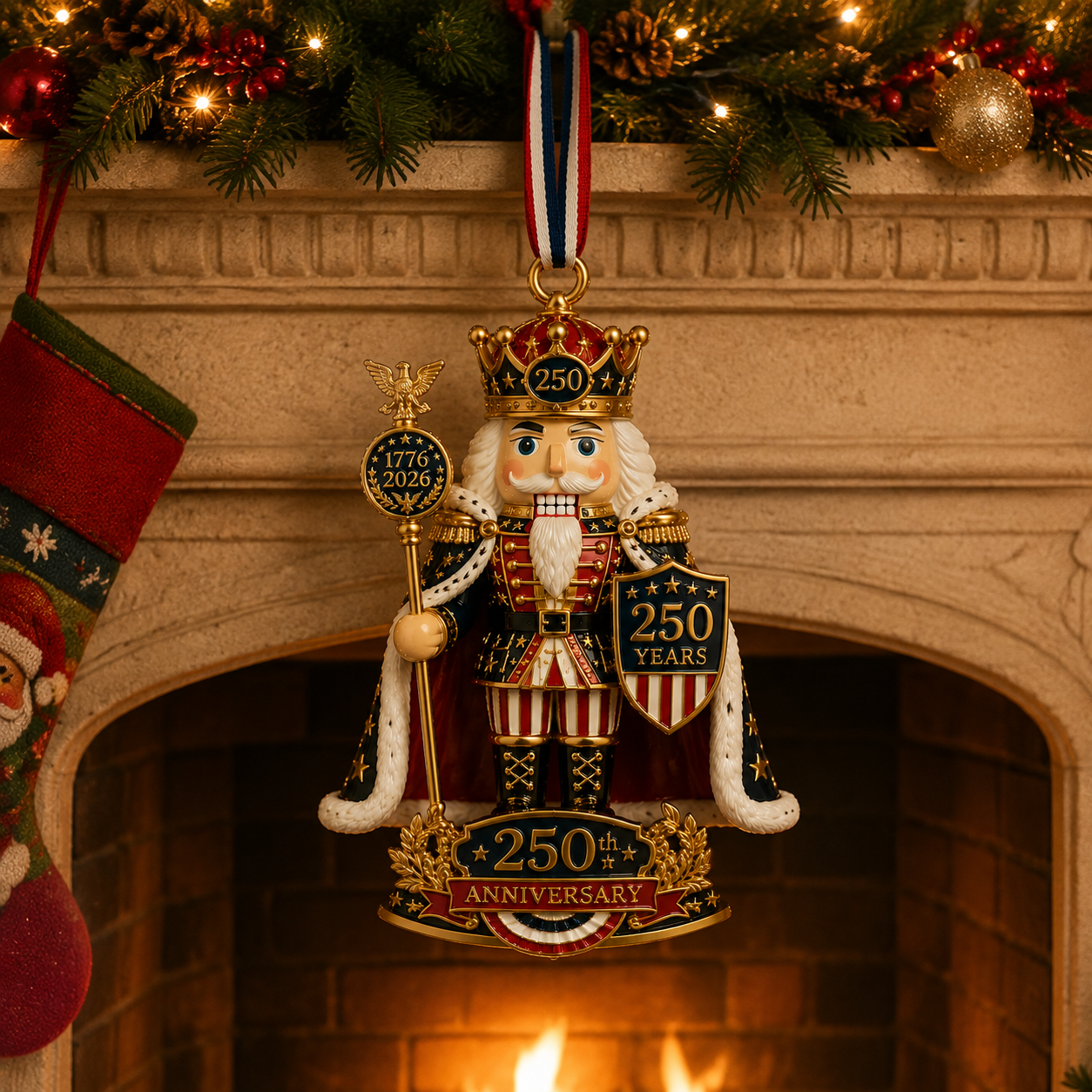 Nutcracker-themed Christmas tree ornament