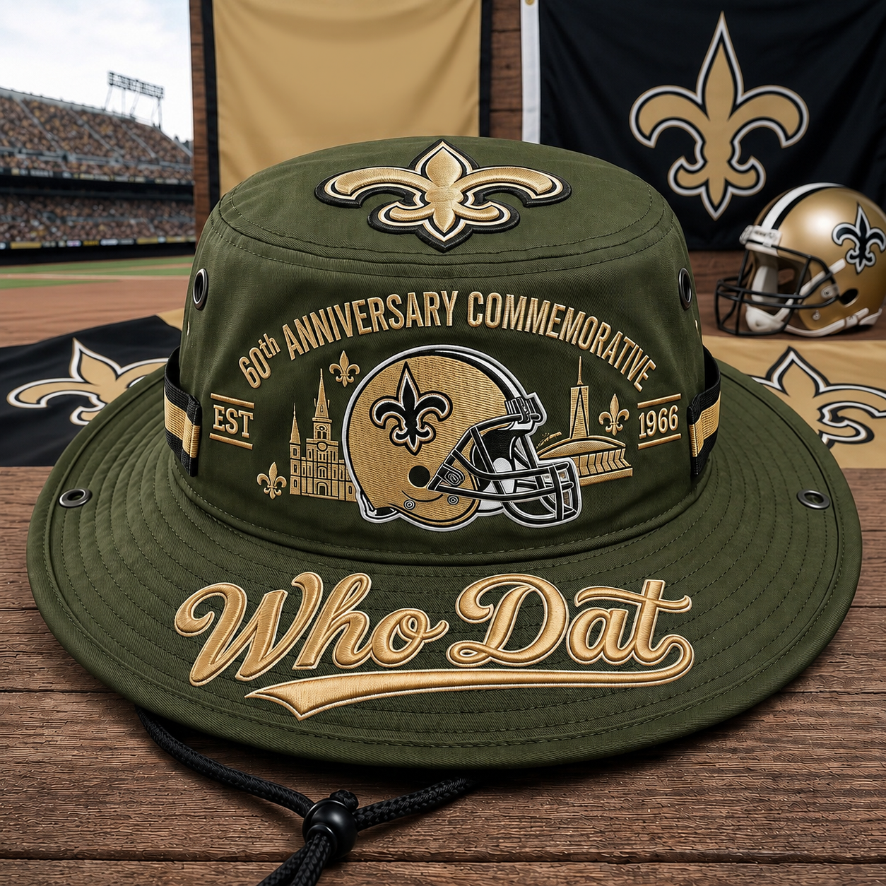 Who Dat 60th Anniversary commemorative Boonie Hat