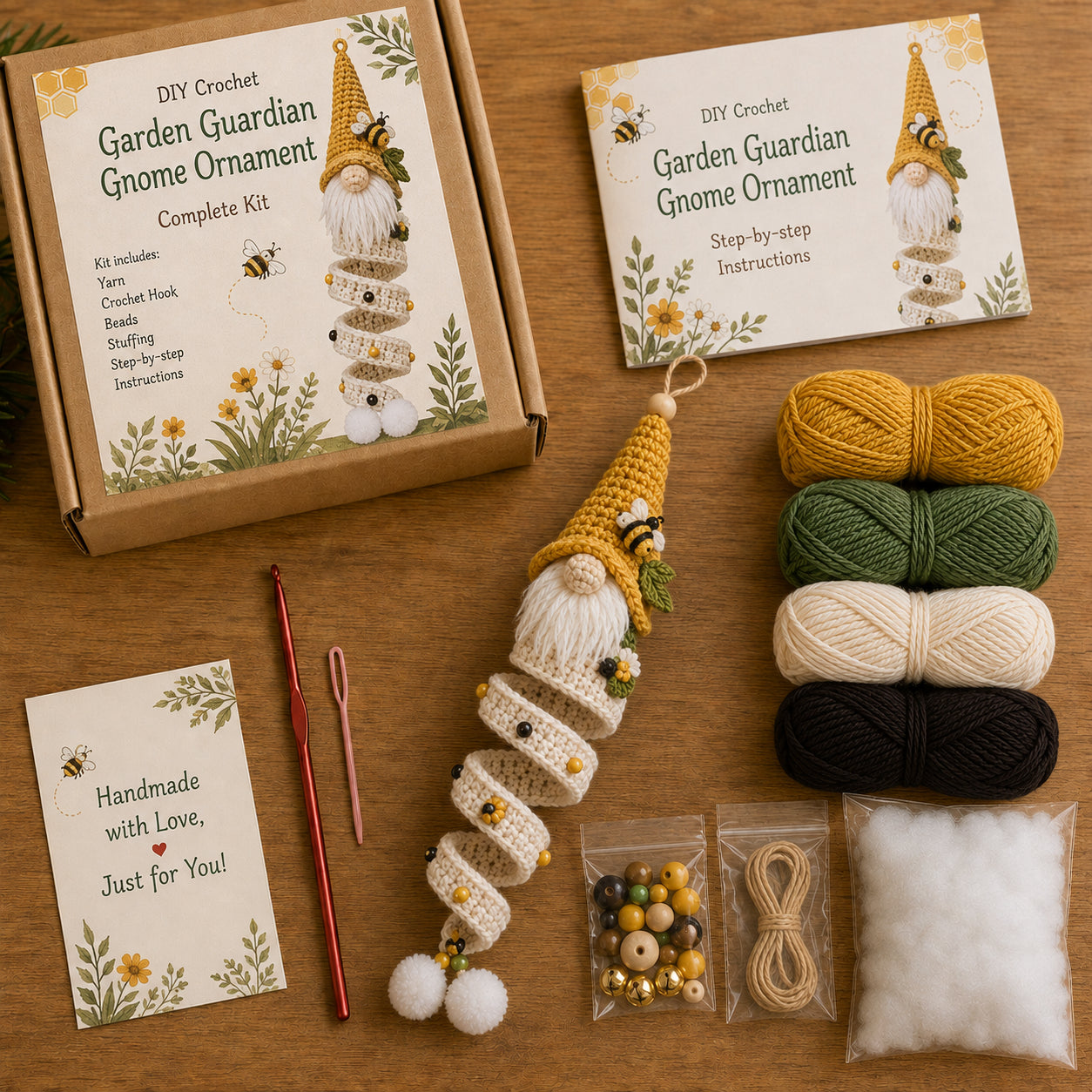 DIY Crochet Gnome Ornament Collection