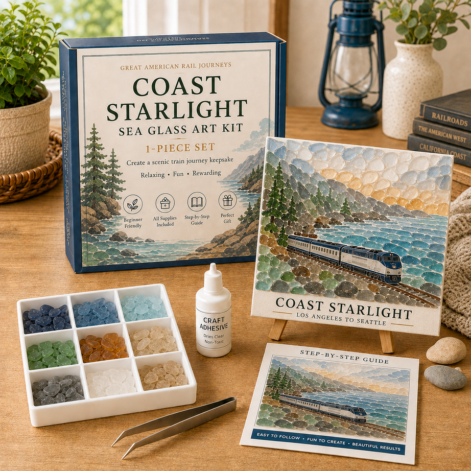 Great American Rail Journeys Sea Glass Art Kit