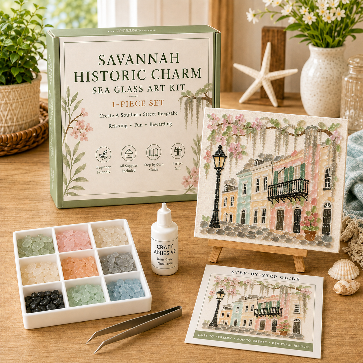 Timeless American Destinations Sea Glass Art Kit