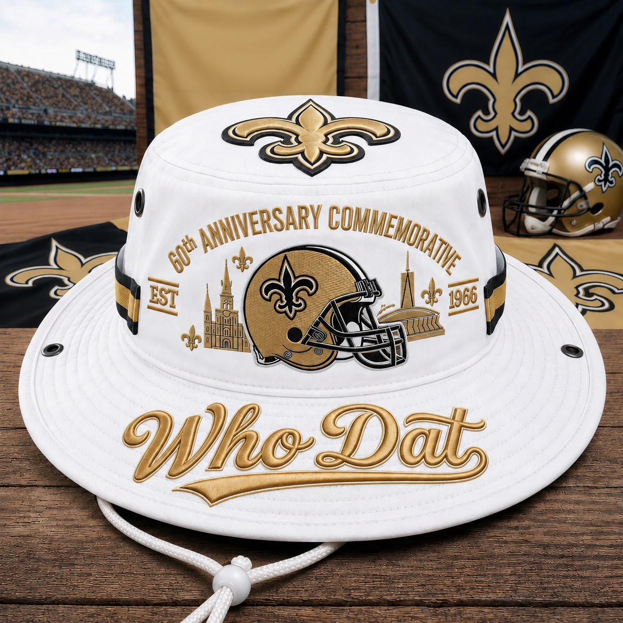Who Dat 60th Anniversary commemorative Boonie Hat