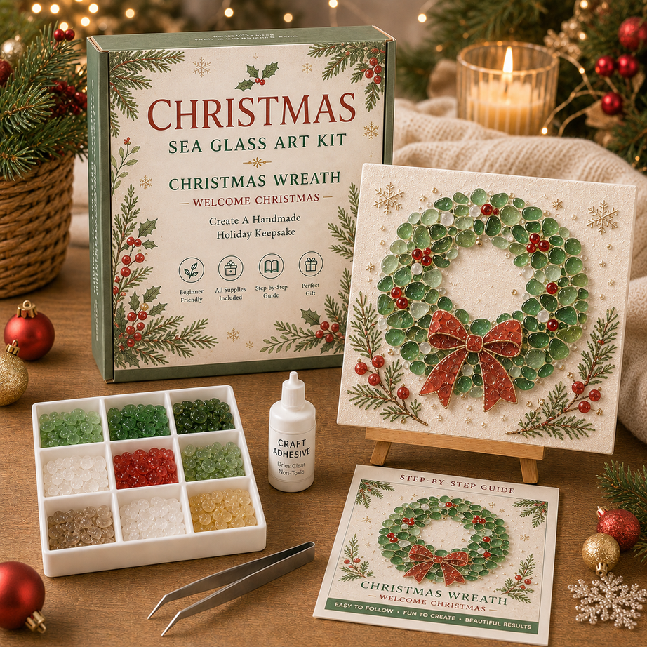 Christmas Sea Glass Art Kit Collection