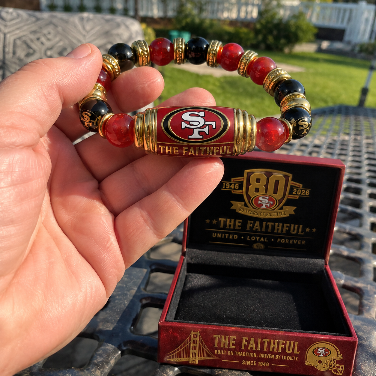 The Faithful 80th Anniversary Commemorative Beaded Bracelet
