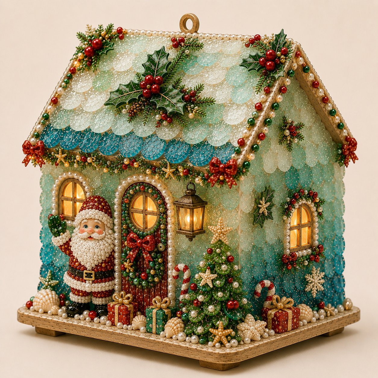 Beginner-Friendly DIY Glowing Coastal Glass-Style Christmas Cottage Kit Collection