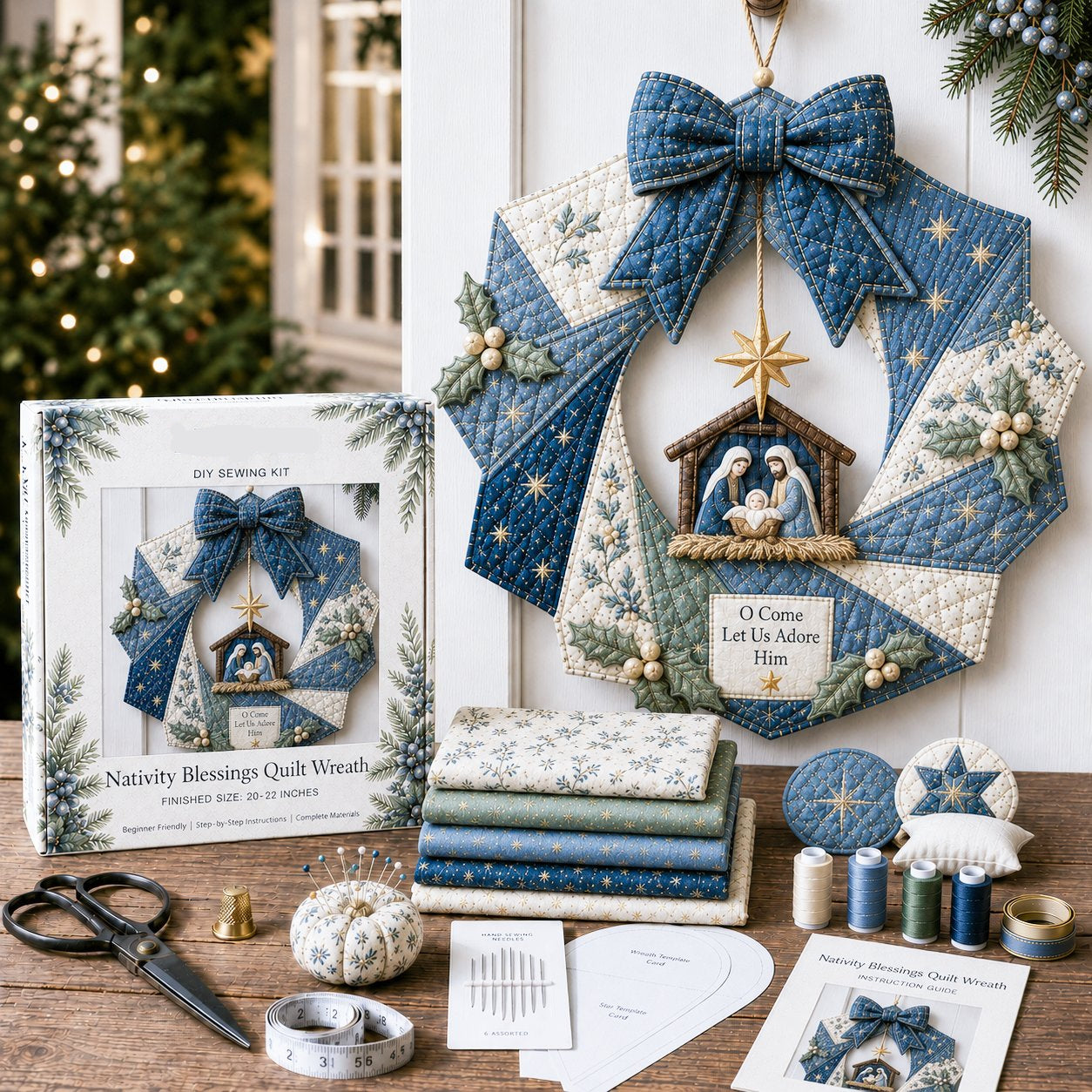 Christmas Fabric Wreath DIY Kit