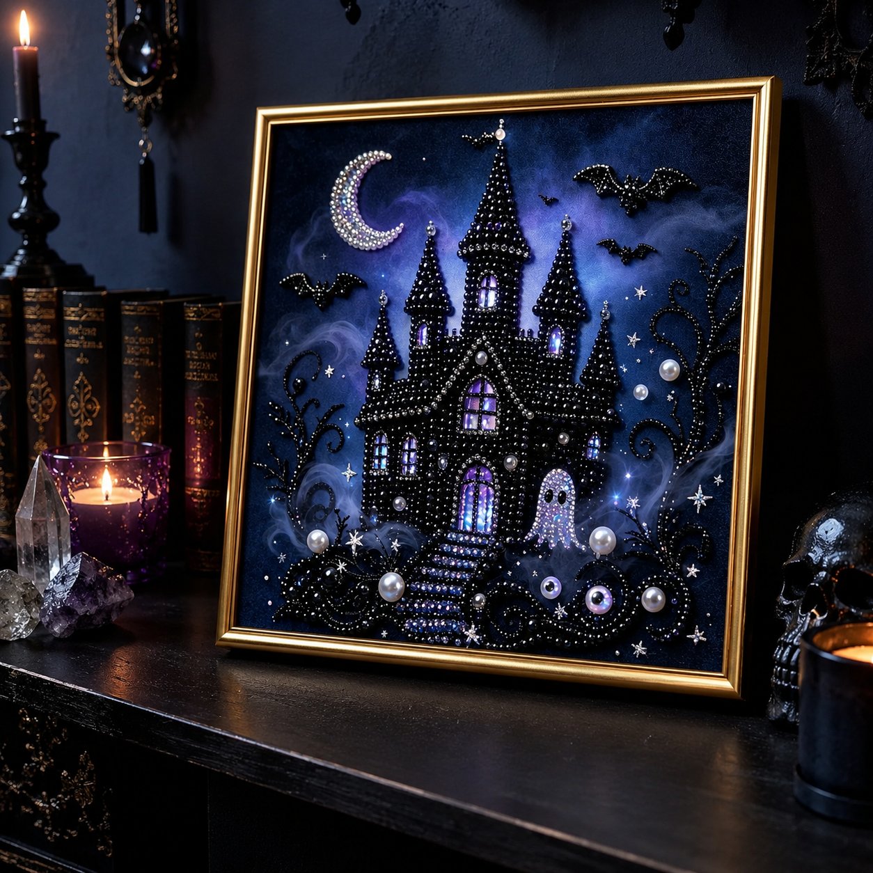 Premium 3D Pearl Dark Gothic Diamond Painting Art Kit