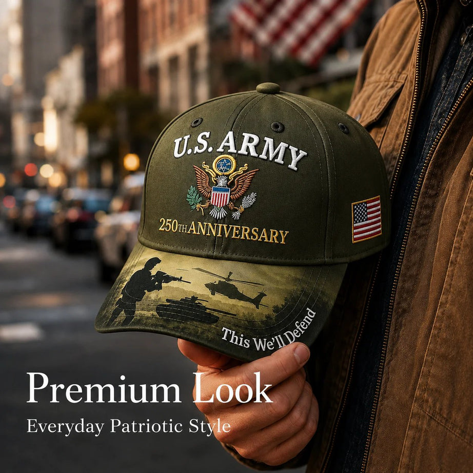 U.S. Army 250th Anniversary Commemorative Embroidered Cap