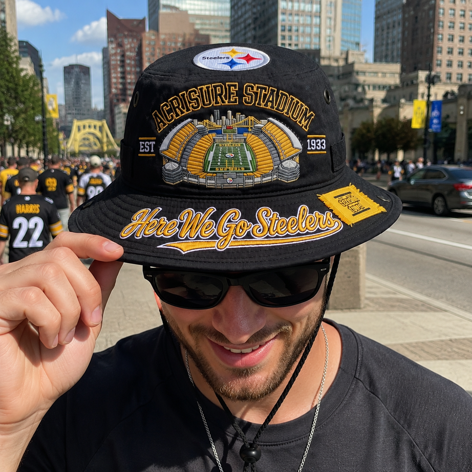 Here We Go Steelers Acrisure Stadium Boonie Hat