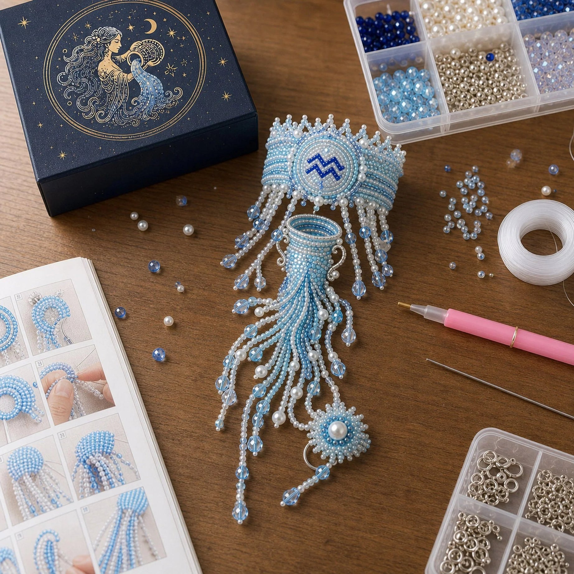 Zodiac DIY Beaded Hand Bracelet Kit
