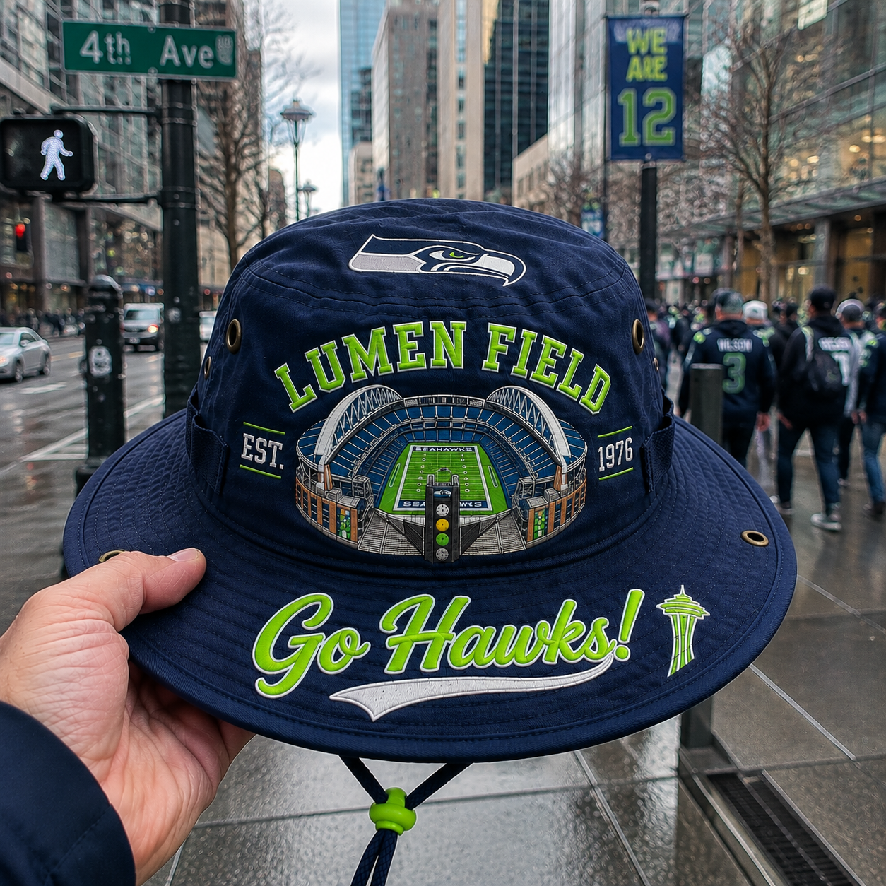 Go Hawks Lumen Field Boonie Hat