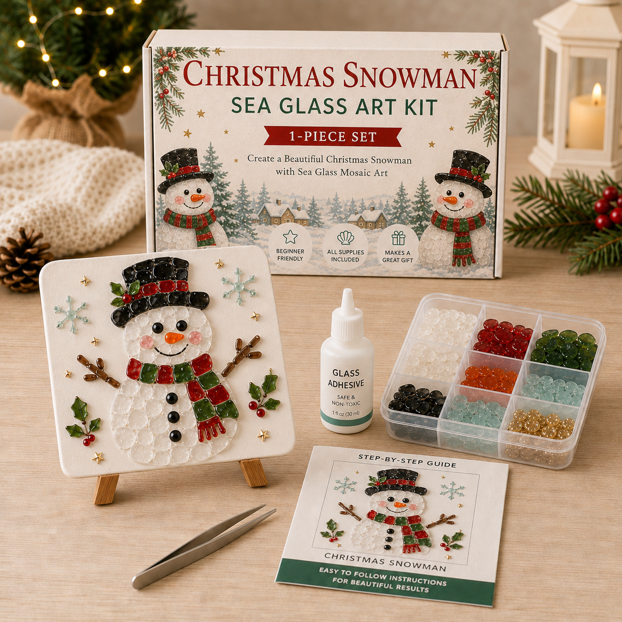 Create Your Own Magical Christmas Sea Glass Art