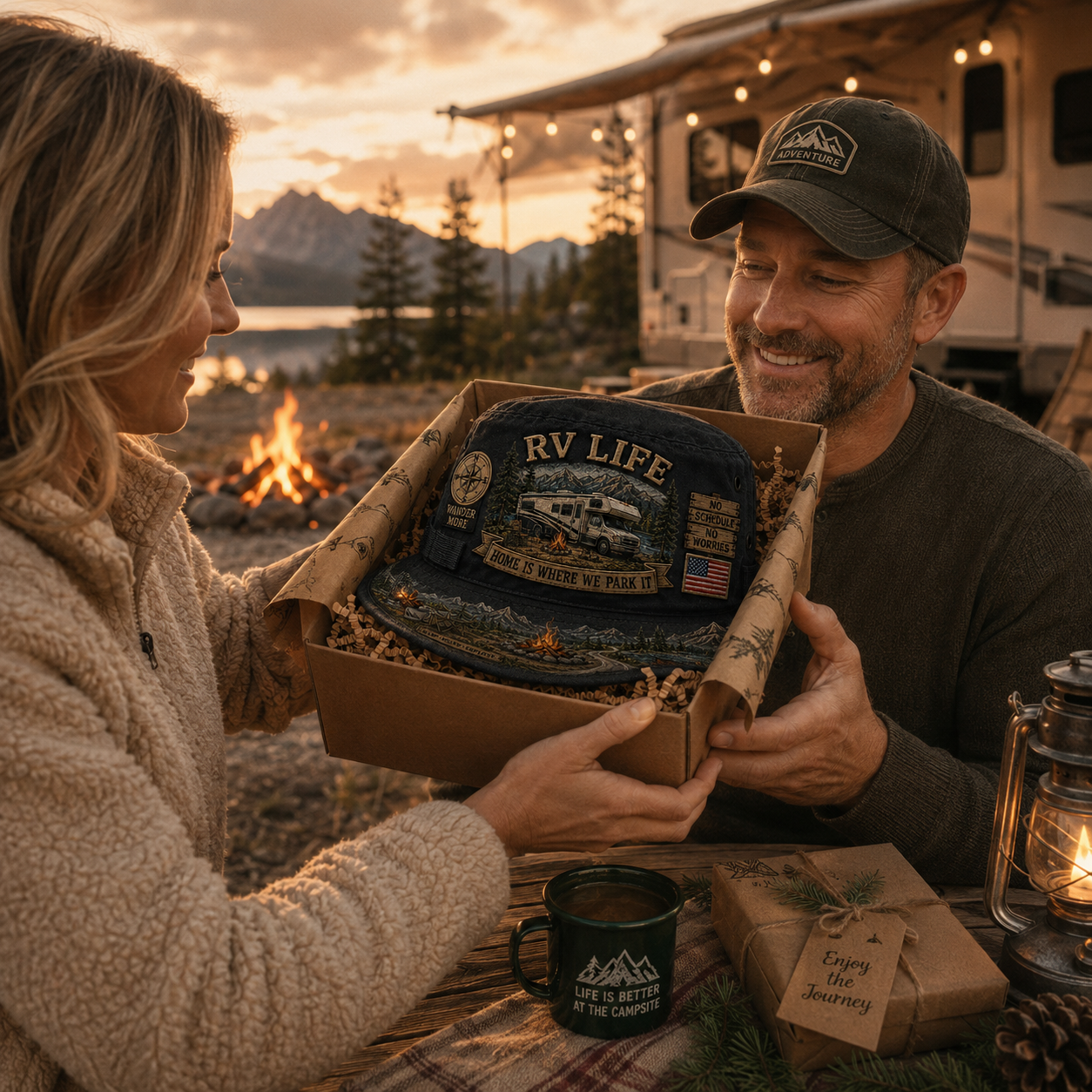 Vintage RV Life Adventure Boonie Hat – Home Is Where We Park It