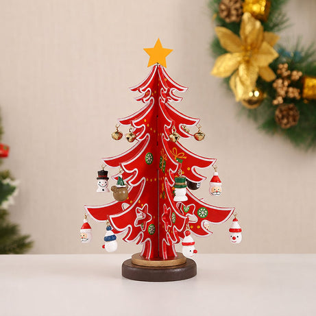 DIY Wooden Christmas Tree Ornament Set